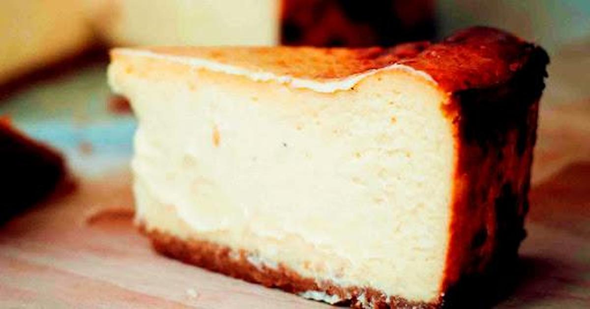 Una tarta de queso.