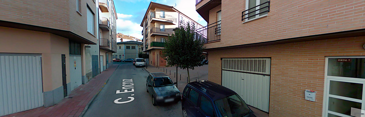 Calle Encruz, donde fueron hallados los cuerpos.