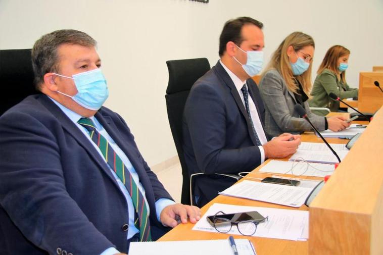 Francisco Miguel García, David Mingo y Marta Labrador en el pleno