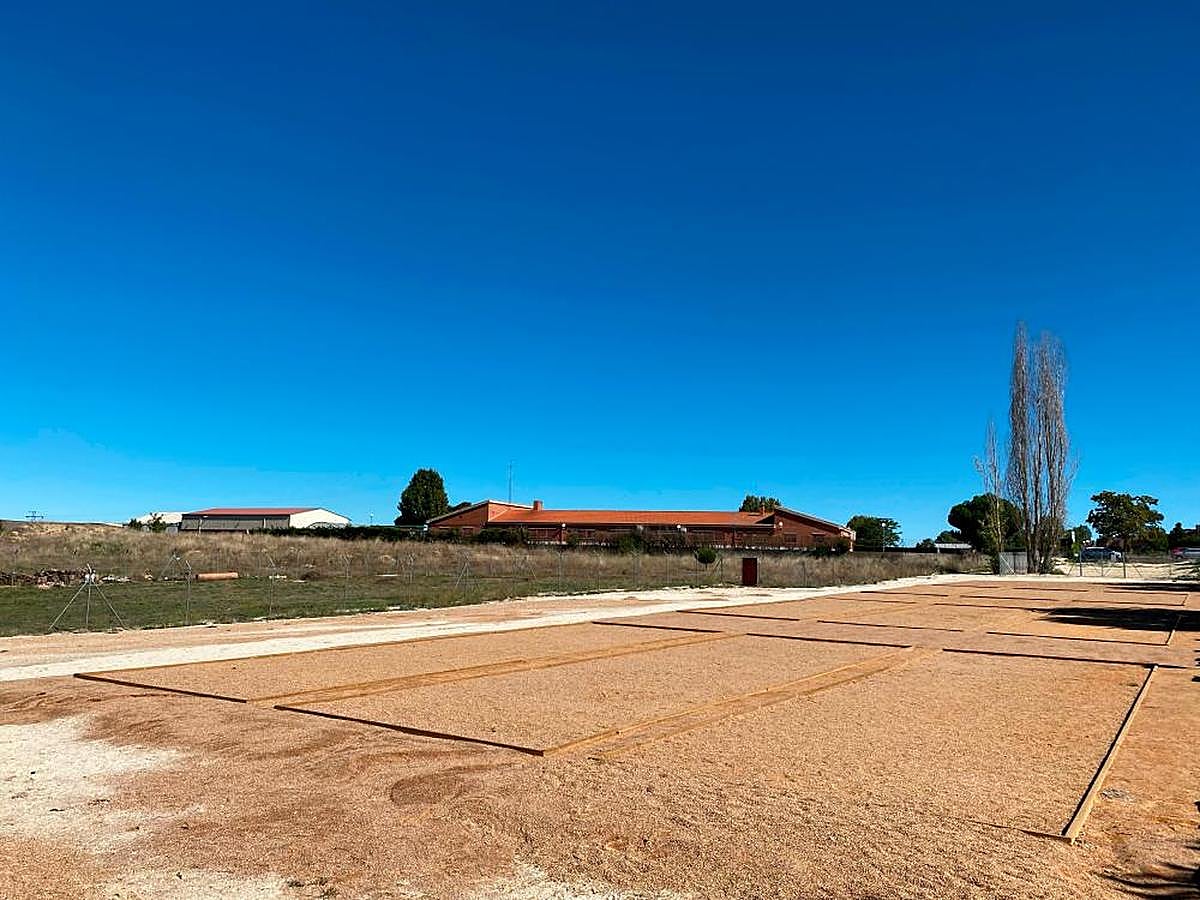 Las nuevas pistas de petanca de Villamayor de Armuña