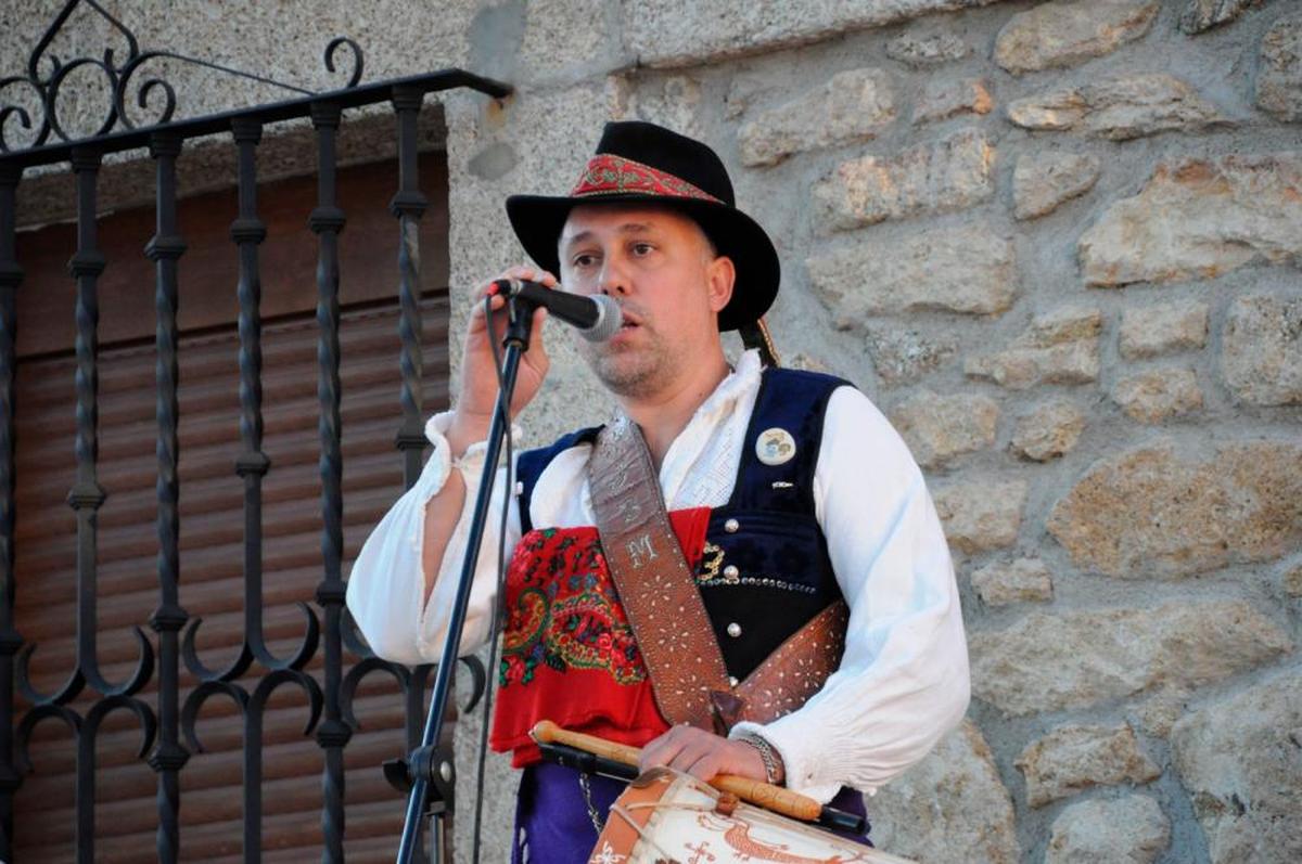 José Benito “Txebe”, en la fiesta del Pandero Cuadrado.