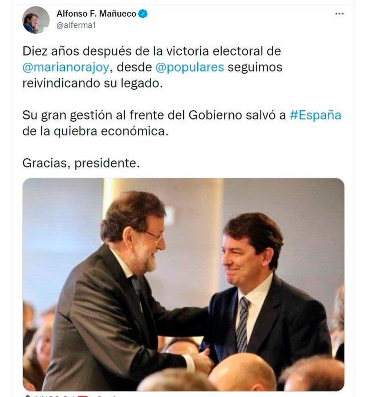 Rajoy y Mañueco.