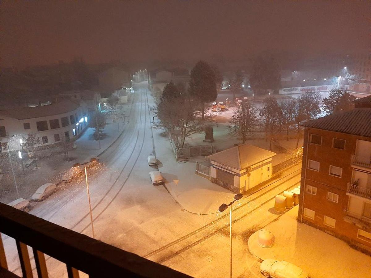 Nevadas en Peñaranda en la madrugada del martes y al amanecer. | TRISOL