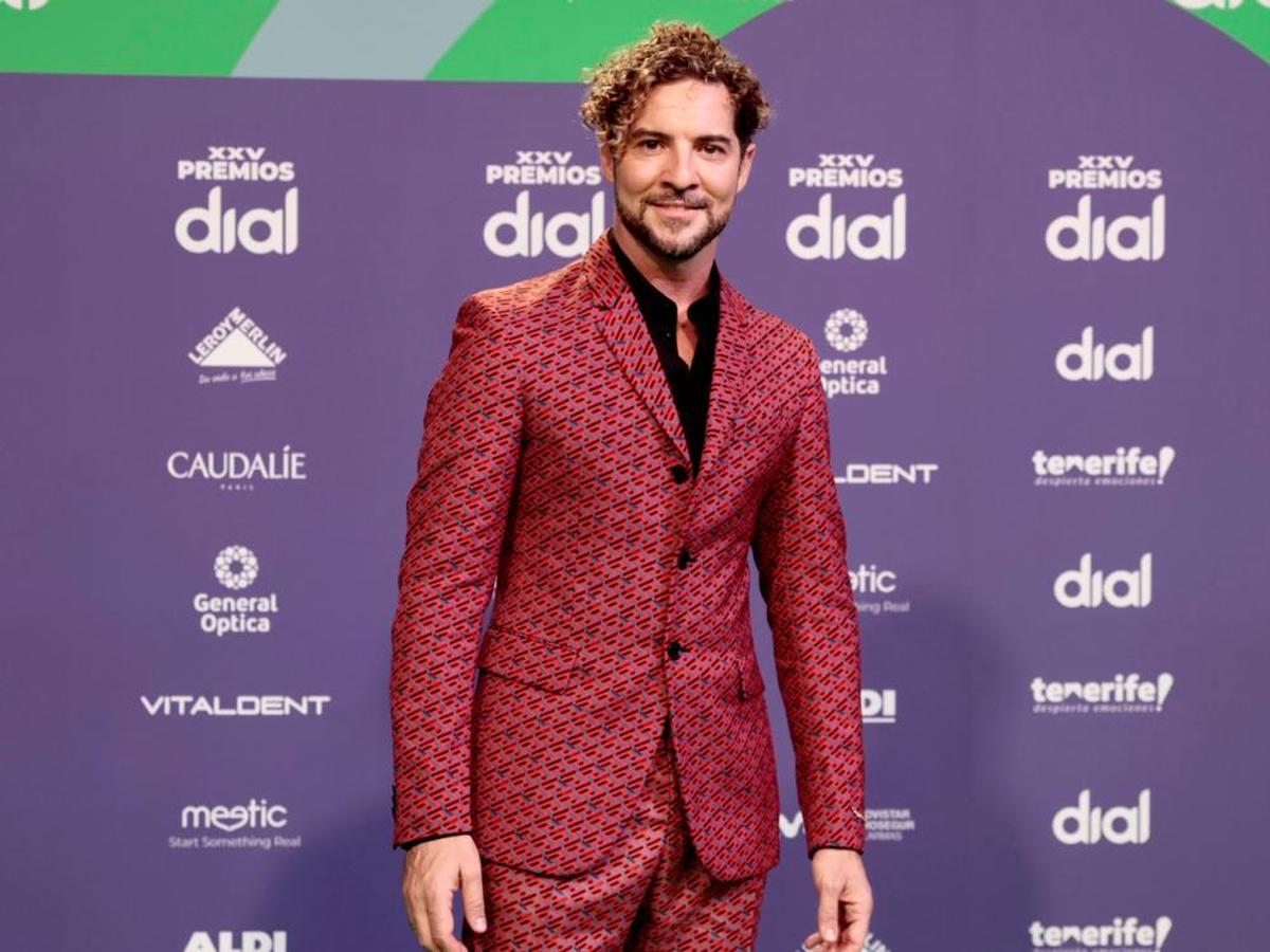 El cantante David Bisbal en los premios Dial