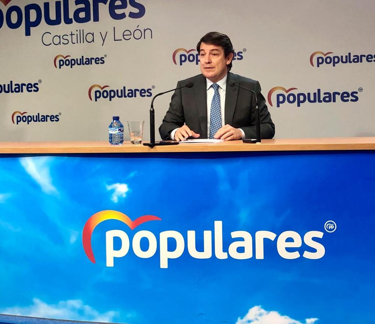 El presidente del PP en Castilla y León, Alfonso Fernández Mañueco