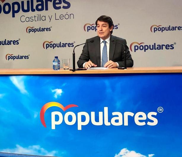 El presidente del PP en Castilla y León, Alfonso Fernández Mañueco