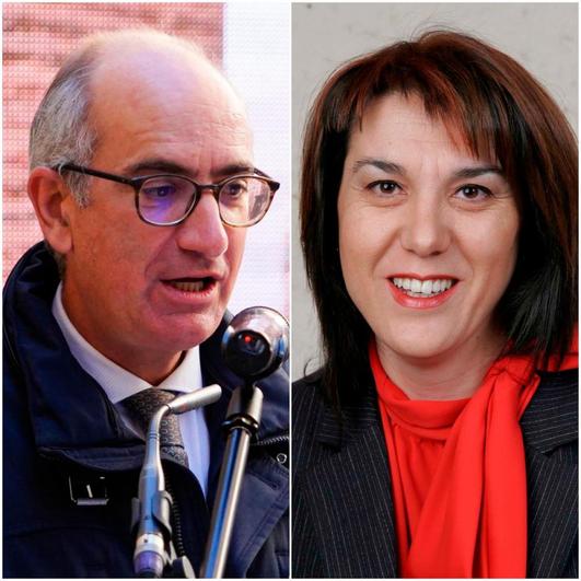 El presidente del PP de Salamanca, Javier Iglesias, y la gerente del partido, Isabel Sánchez