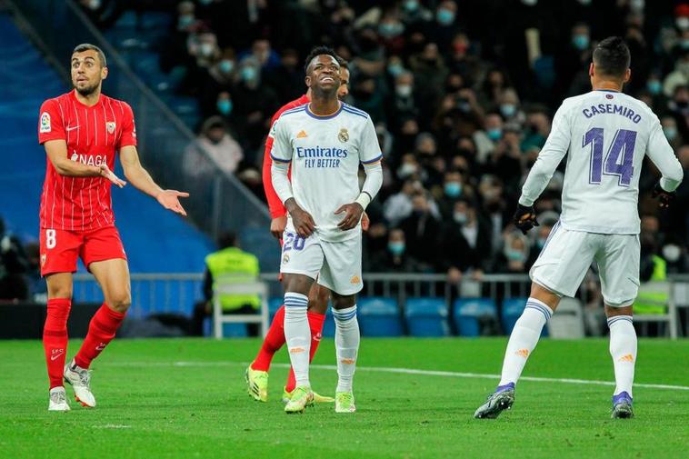 Vinicius durante el partido.