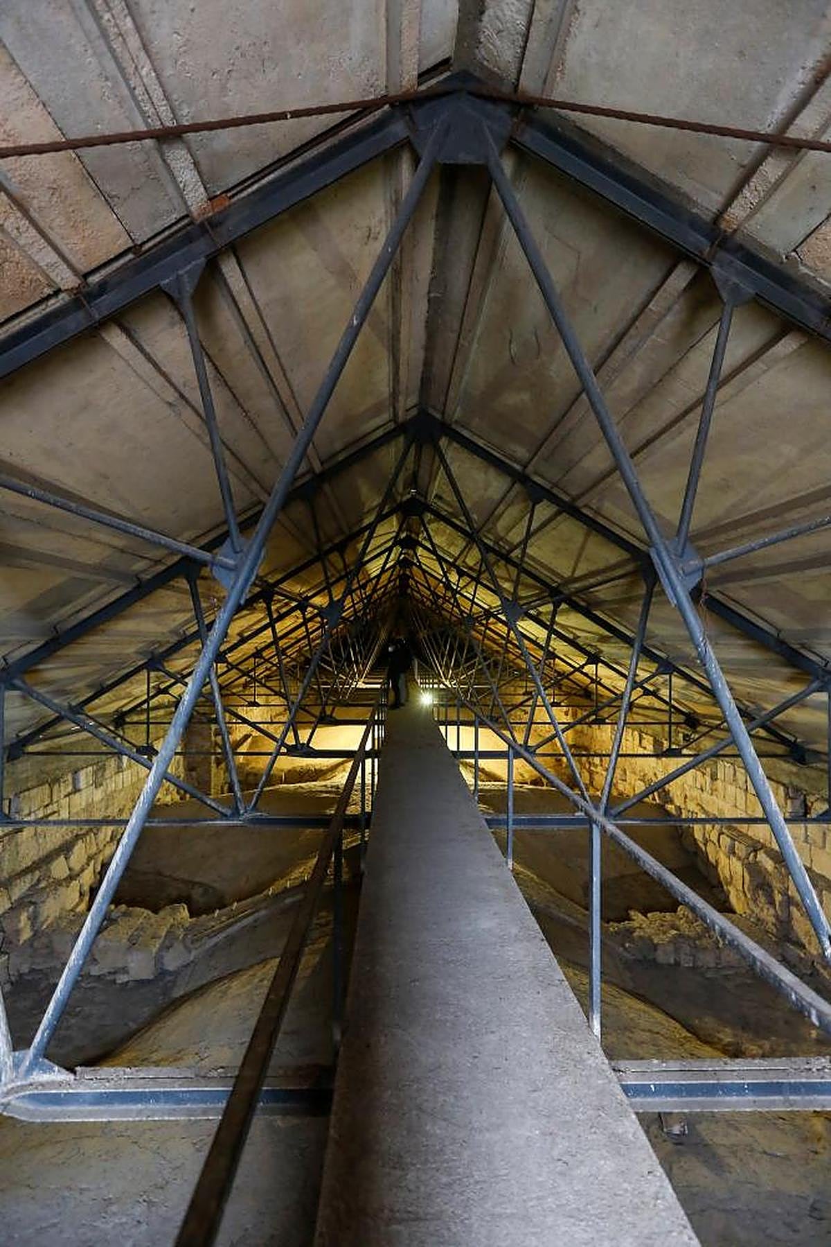 Estructura de acero que se instaló en la reforma de hace casi medio siglo.