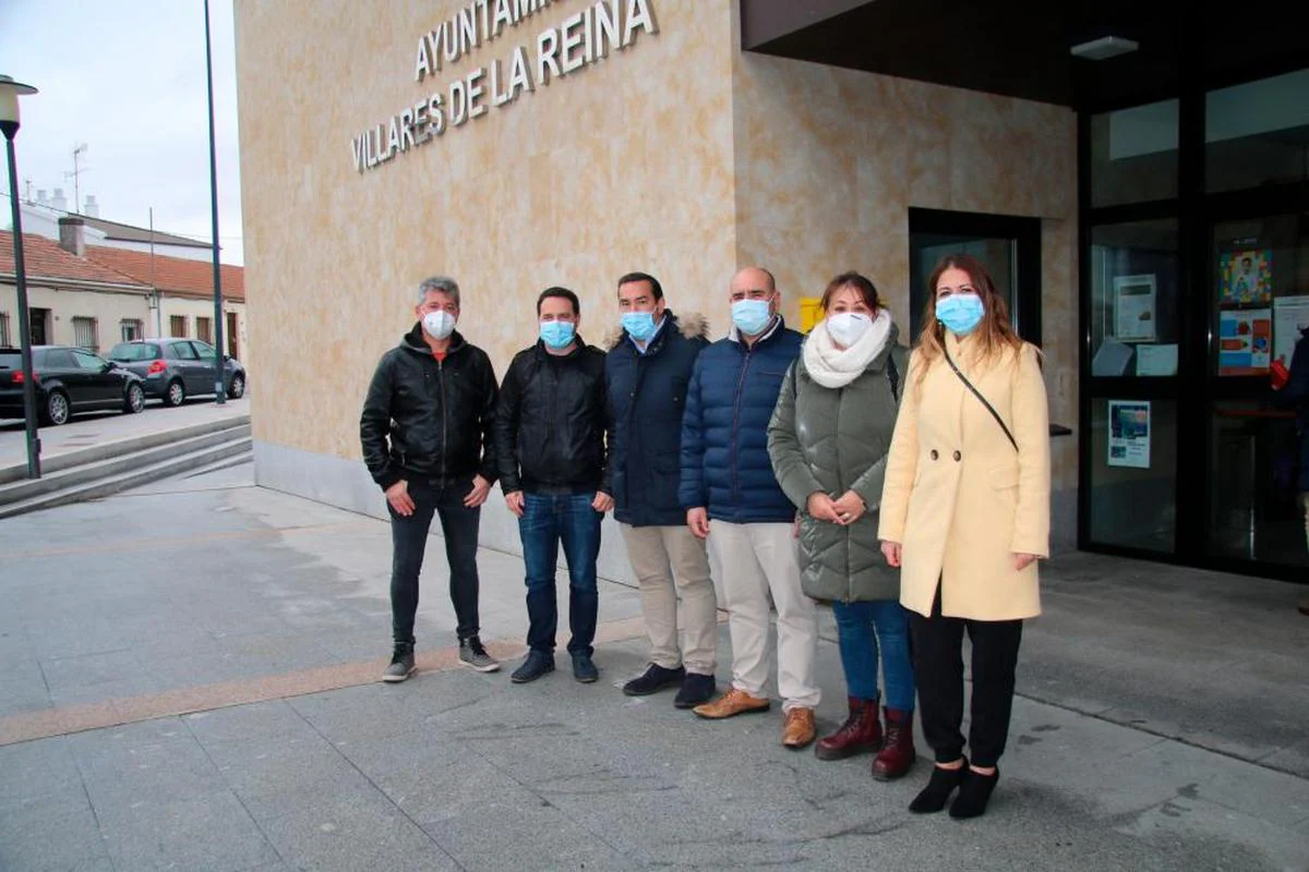 Manuel Hernández, Celso García, Eloy Ruiz, Buenaventura Recio, Beatriz Martín y Victoria Manjón. I EÑE