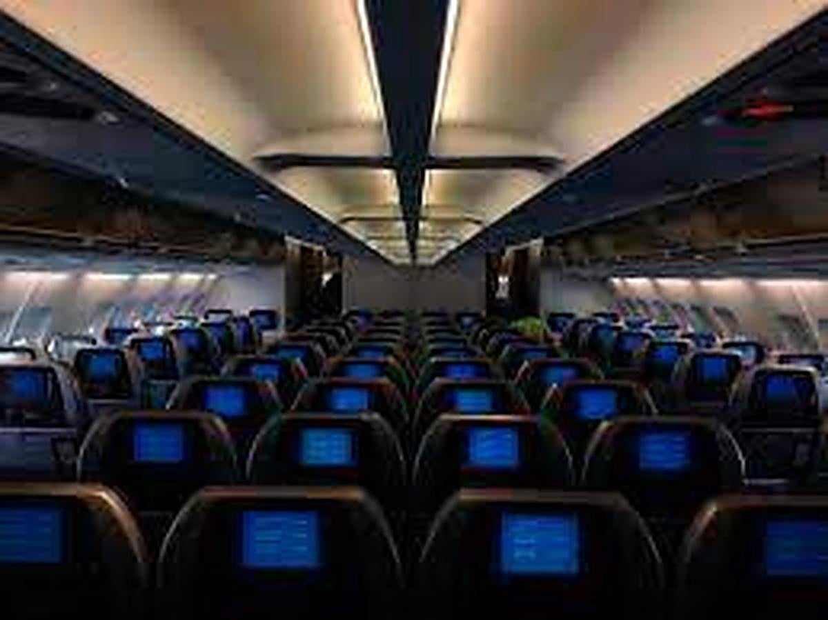Interior de un avión.