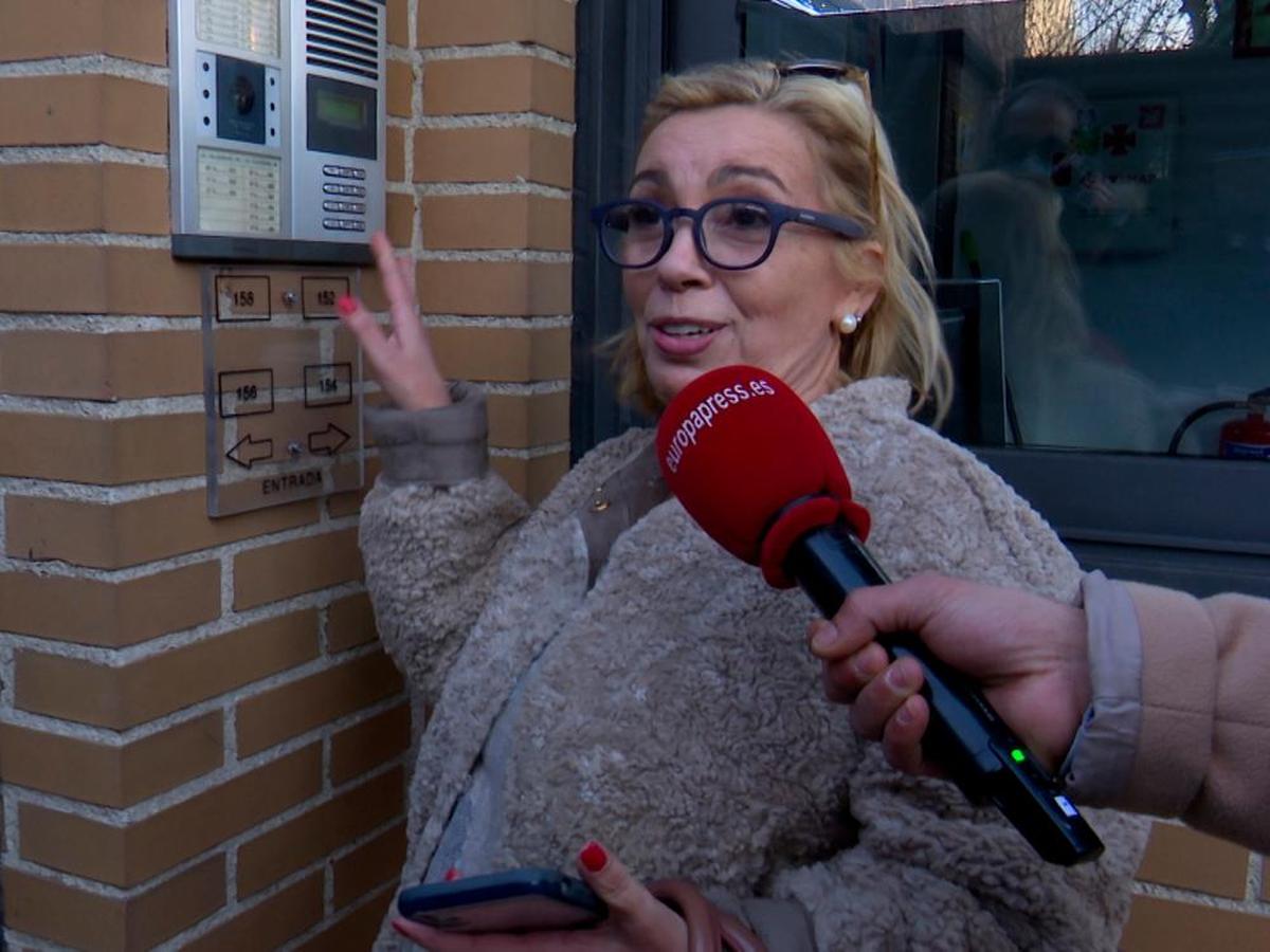 Carmen Borrego llegando a casa de su hermana Terelu este día de Reyes.