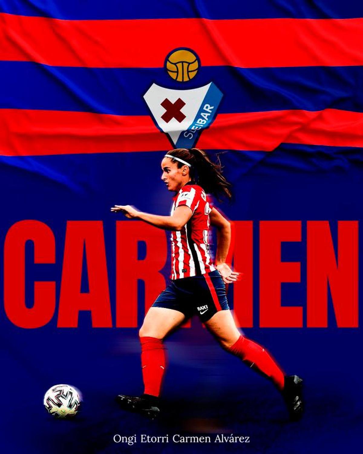 La jugadora salmantina Carmen Álvarez presentada por el Eibar