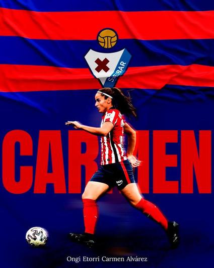 La jugadora salmantina Carmen Álvarez presentada por el Eibar