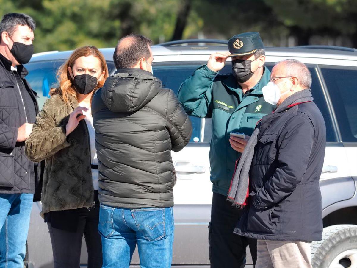 La delegada del Gobierno en Castilla y León, Virginia Barcones, en el lugar donde se encontró el cadáver