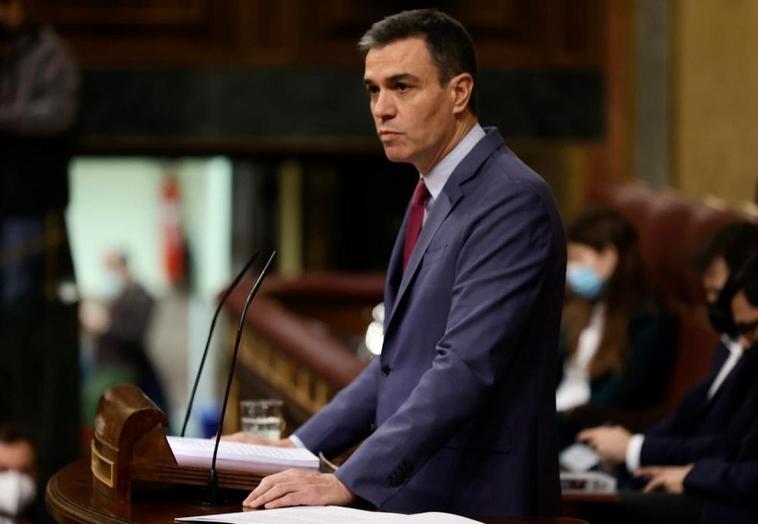 Pedro Sánchez, este miércoles en el Congreso de los Diputados