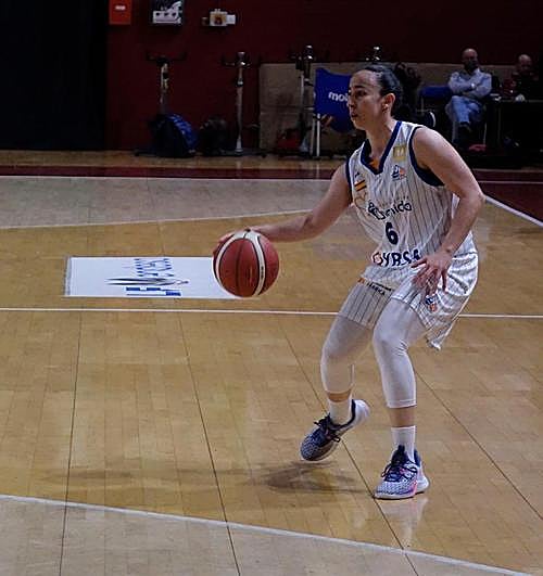 Silvia Domínguez durante el partido.