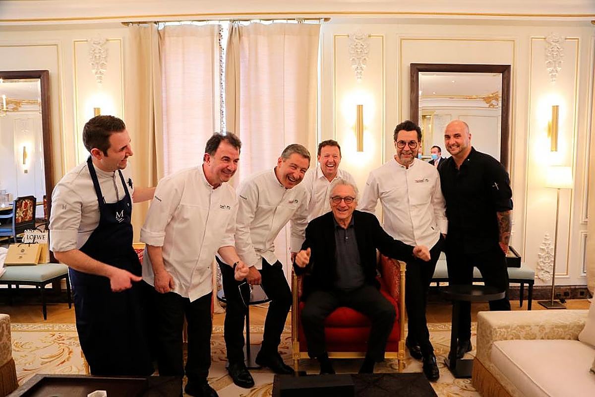 Los cocineros del ‘Menu Imagabale’ junto al actor Robert de Niro