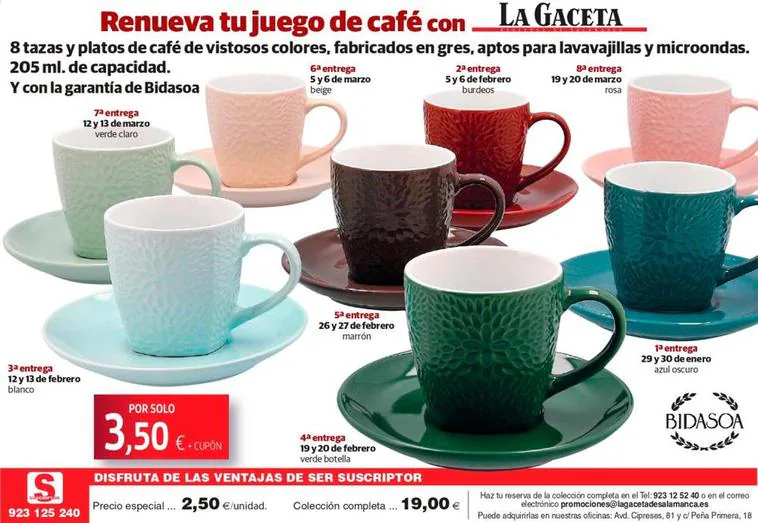 Juego Tazas De Cafe Con Plato Set 4 Unidades Tupperware