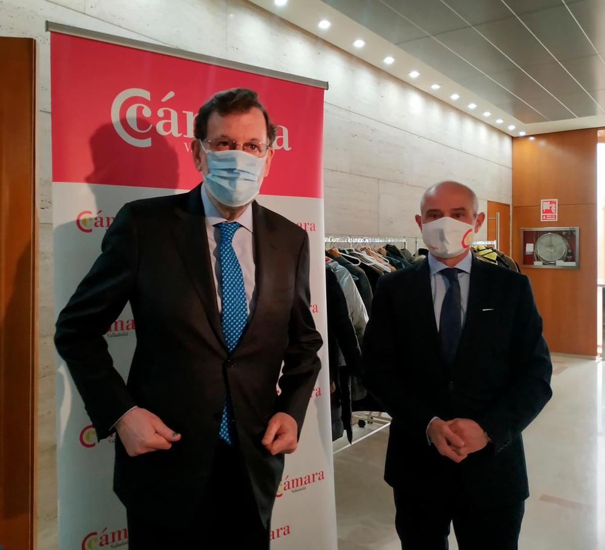 Mariano Rajoy, este jueves en Valladolid.