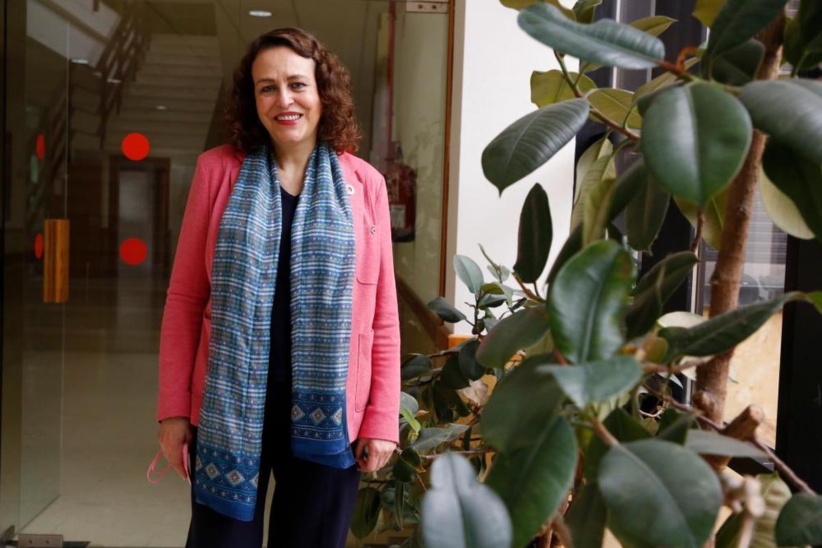 Magdalena Valerio, en la Facultad de Ciencias Sociales.