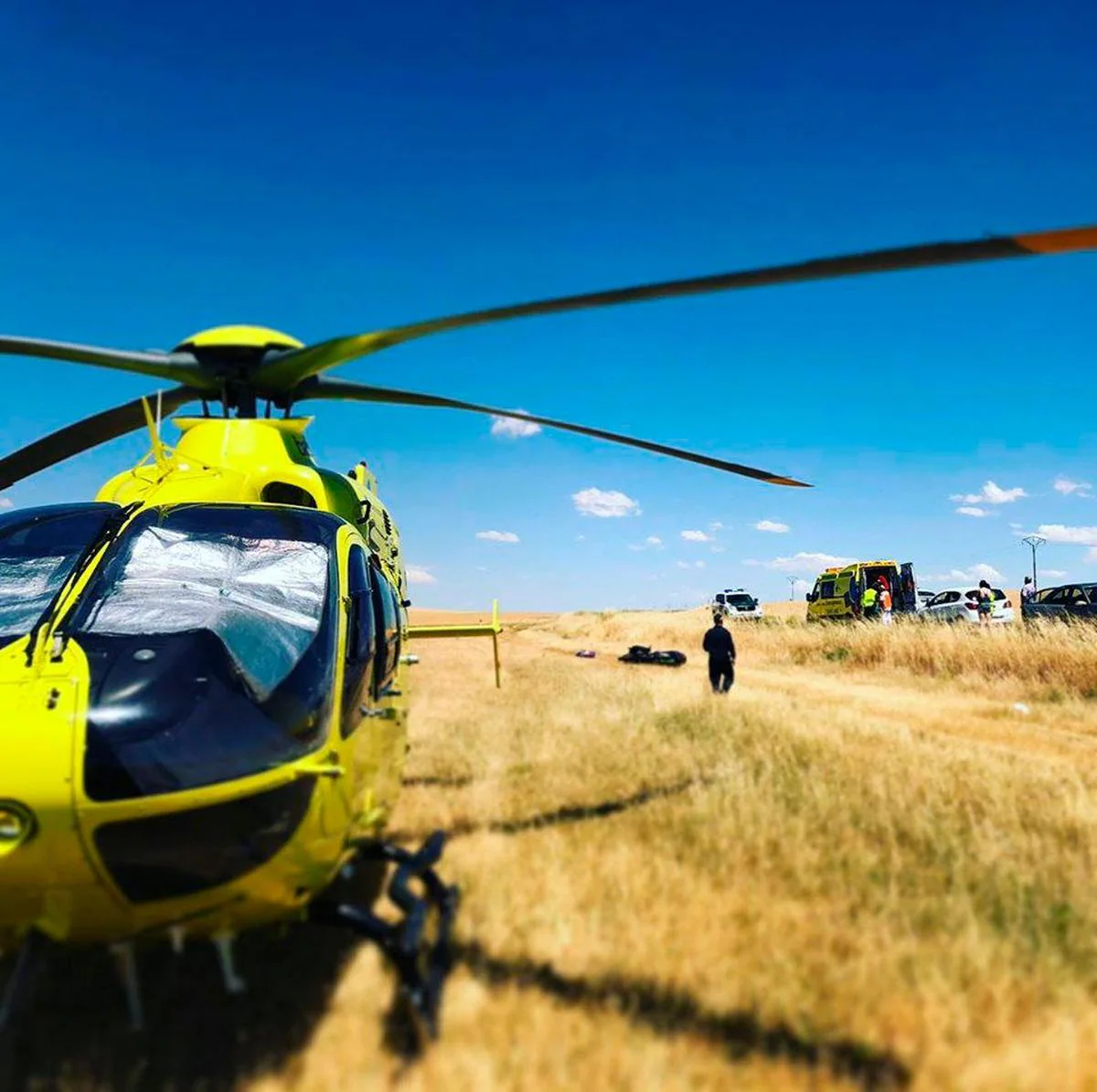 El helicóptero del Sacyl en un suceso previo