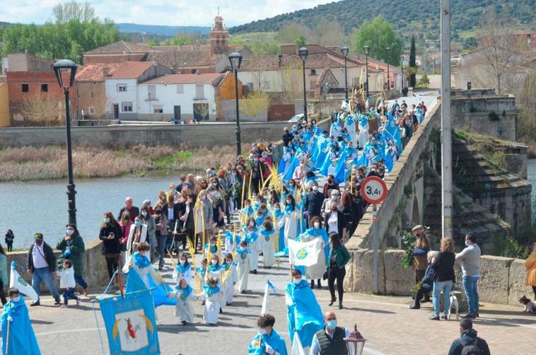 Celebración de la procesión de ‘La borriquilla’ en Ciudad Rodrigo.