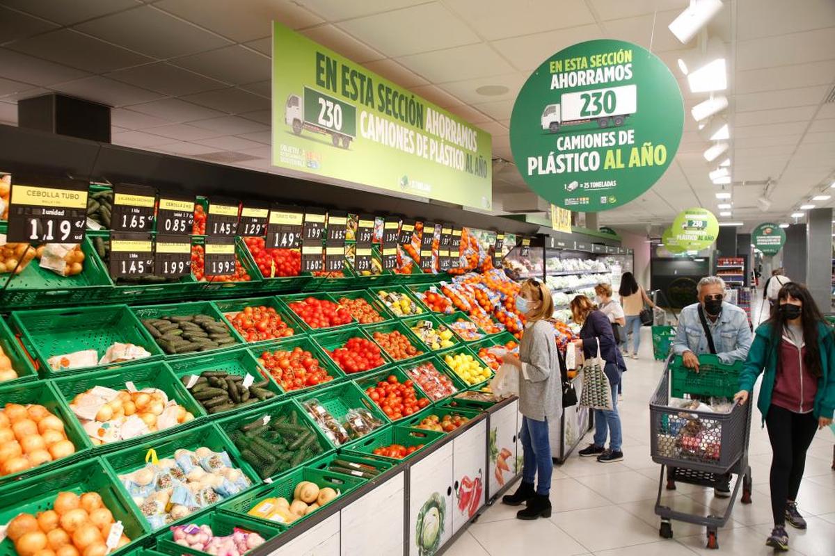 Productos en un supermercado