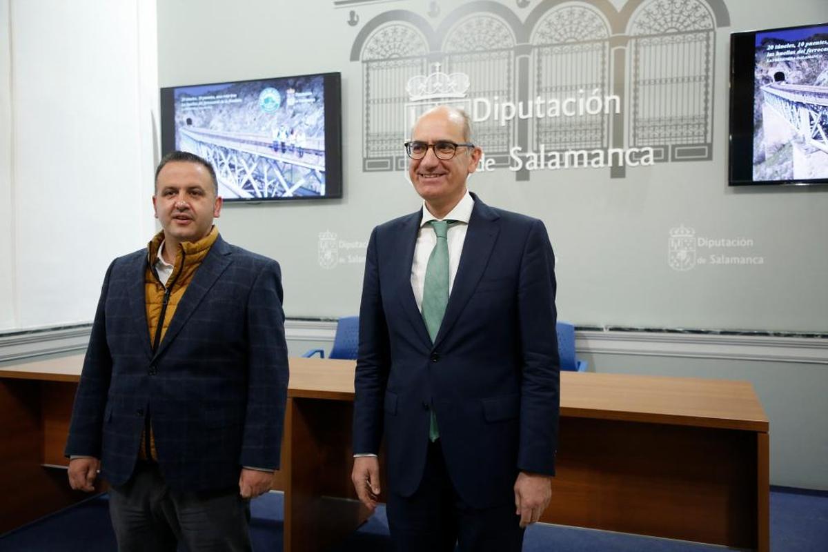 Javier García Hidalgo y Javier Iglesias, en el balance del primer año del “Camino de Hierro”. | almeida