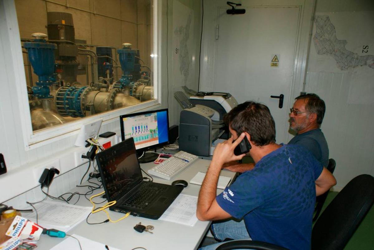 Centro de telecontrol del regadío de La Maya.