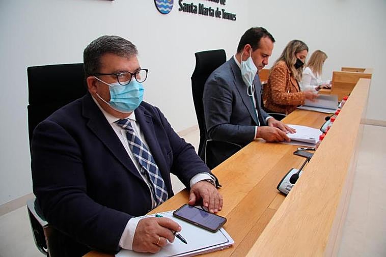 Parte de los miembros de la Corporación municipal del Ayuntamiento de Santa Marta de Tormes.