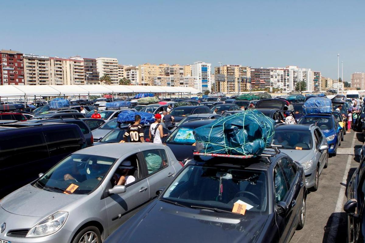 Hora punta en el puerto de Algeciras en una Operación ‘Paso del Estrecho’, previa a la pandemia