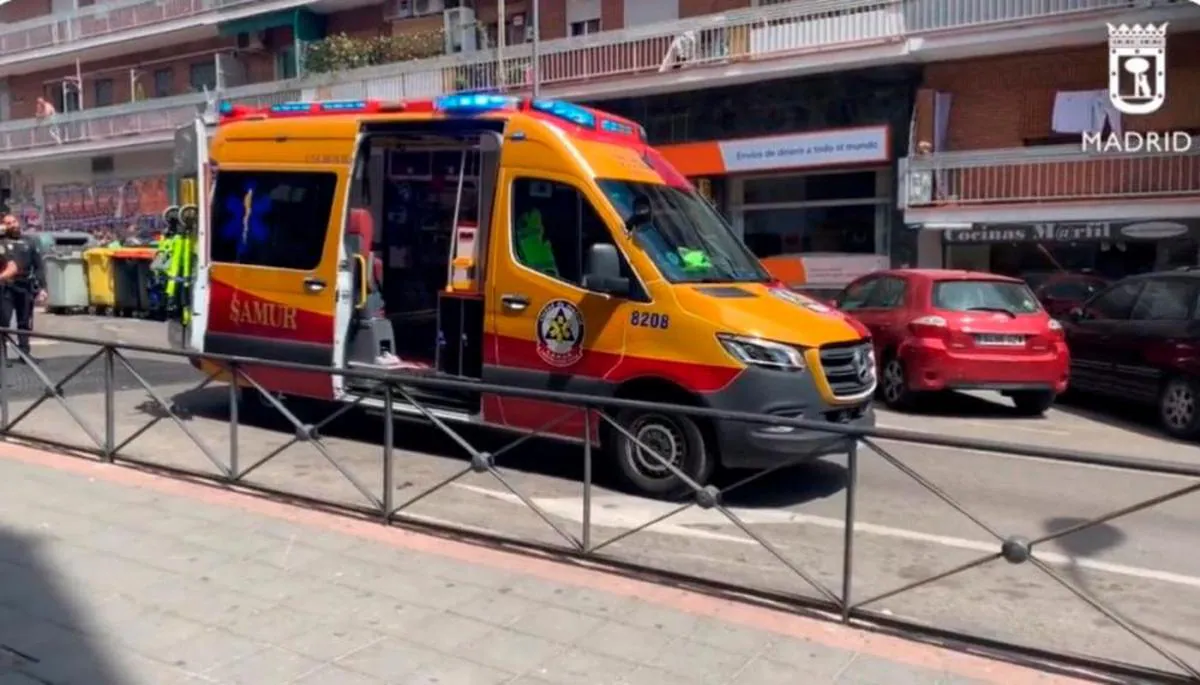 Ambulancia del ‘Samur’ en Vallecas.