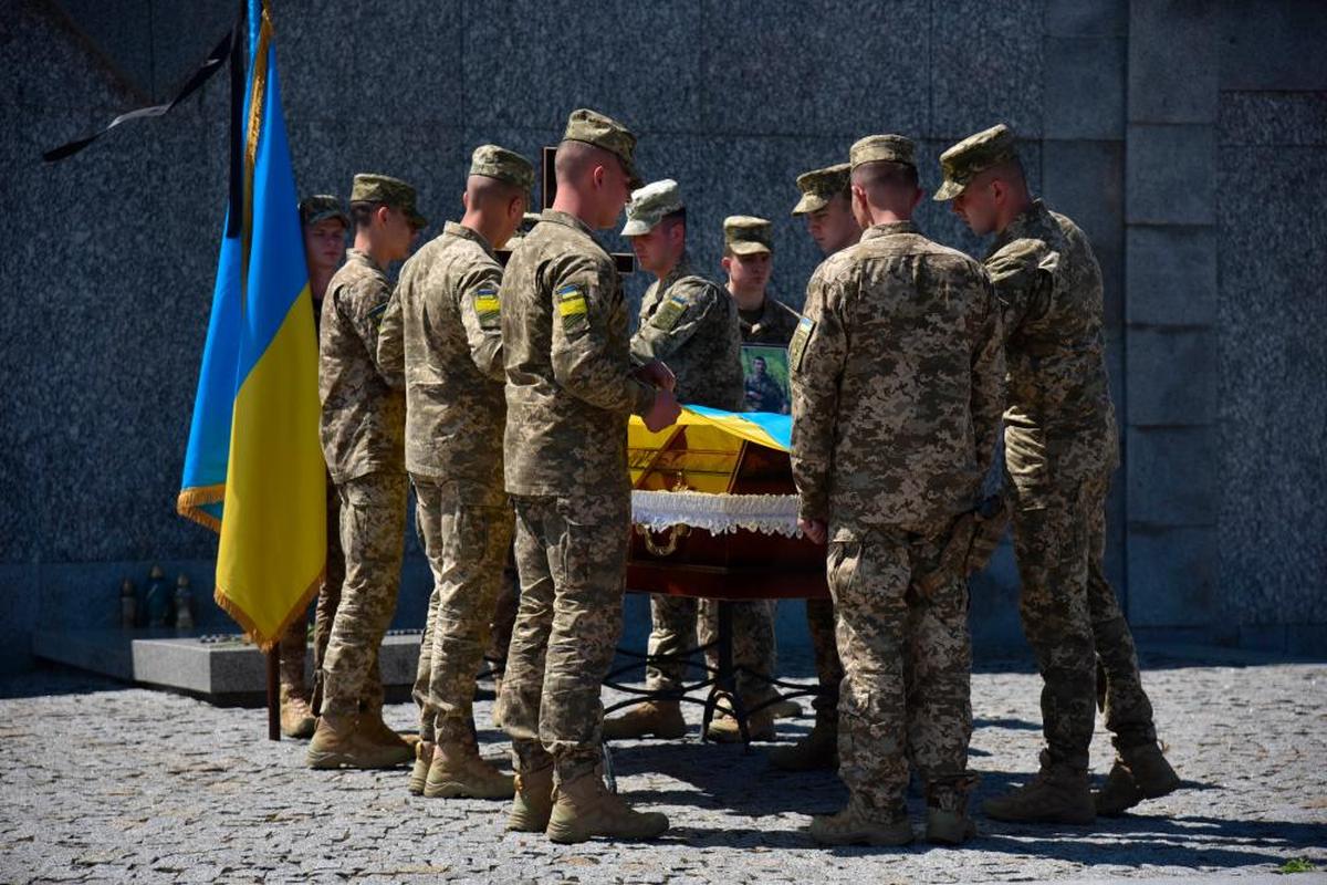 Funeral por la muerte de un soldado en Ucrania