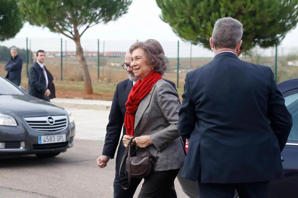 La Reina Sofía en su visita a Salamanca en 2016.