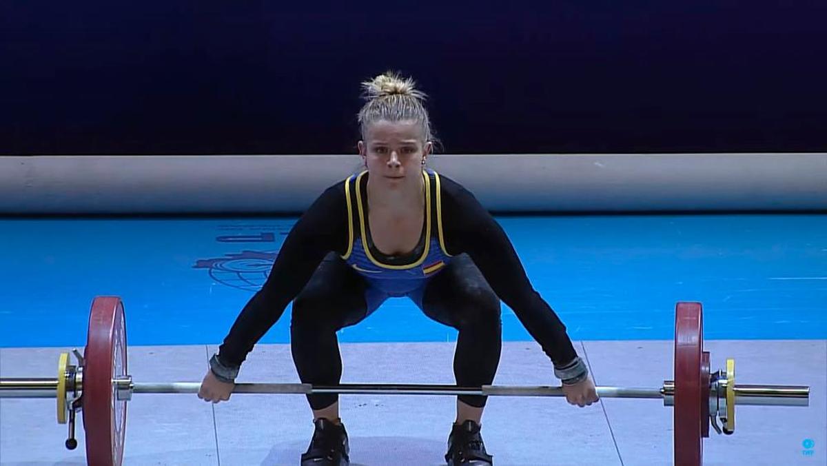 Laura García Rincón, durante su participación en el Campeonato del Mundo juvenil.