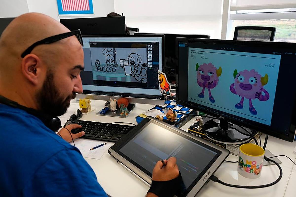 El estudio salmantino Big Bang Box donde se crea ‘Momonsters’.