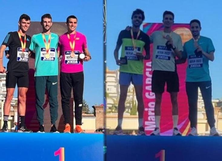 Álvaro de Arriba y Mario García Romo con sus oros en el Campeonato de España.