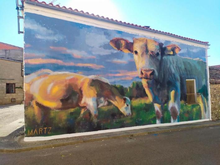 Mural del artista vasco Martzel do Nascimiento, ganador del primer premio.