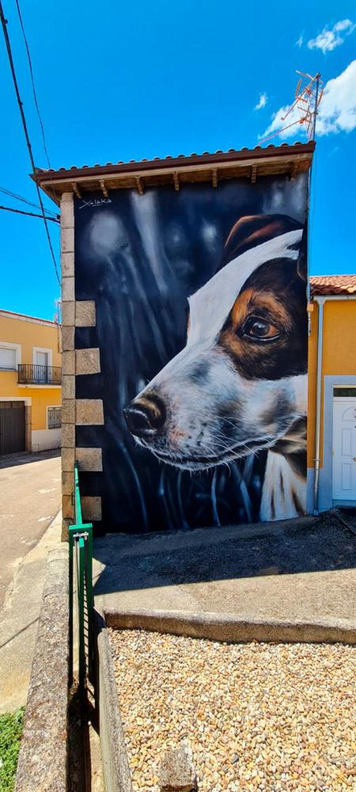 El segundo puesto fue para Ángel Caballero, con un mural de 35 metros cuadrados.