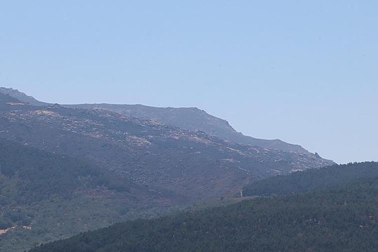 Imagen de la zona quemada en Candelario.