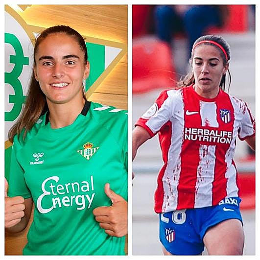 Carmen Álvarez y Lauris con sus equipos.