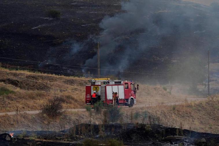 Zona afectada por las llamas.