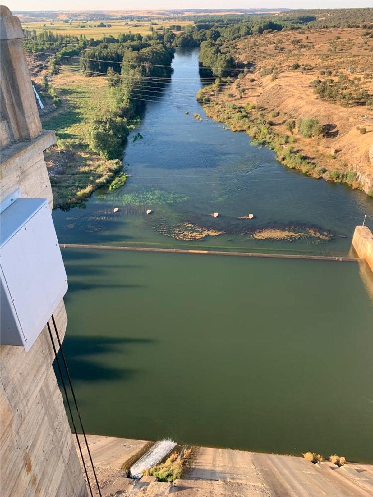 Agua que salía de Santa Teresa hacia el Tormes el domingo