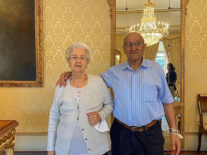 María Dolores González y José Manuel Rodríguez en la celebración del Día Mundial del Alzheimer.