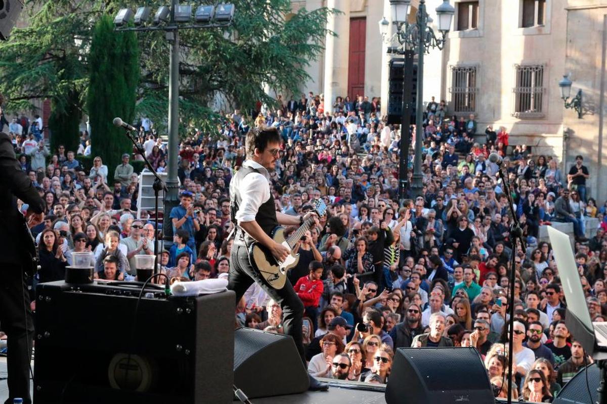 El artista Coque Malla, en concierto en la plaza de Anaya en el Facyl de 2018.