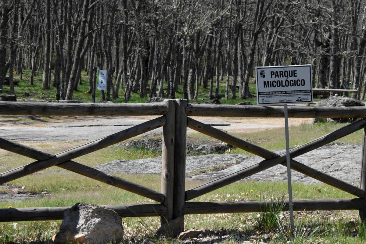 Señalización de los montes integrados en el Parque Micológico.