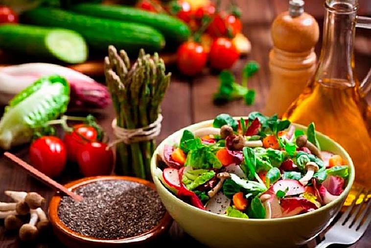 Dieta saludable, verduras y vegetales