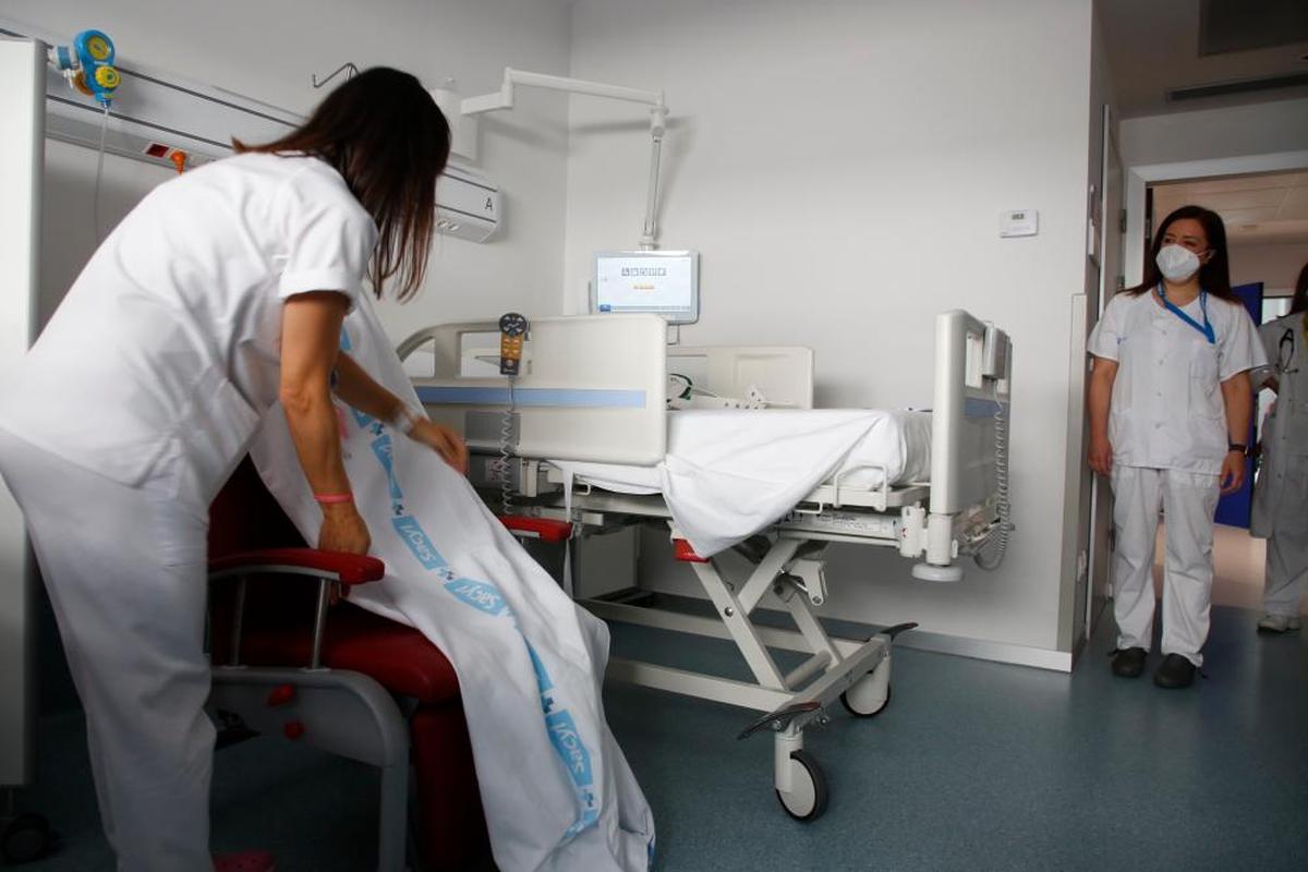 Personal de Enfermería en el nuevo Hospital de Salamanca.