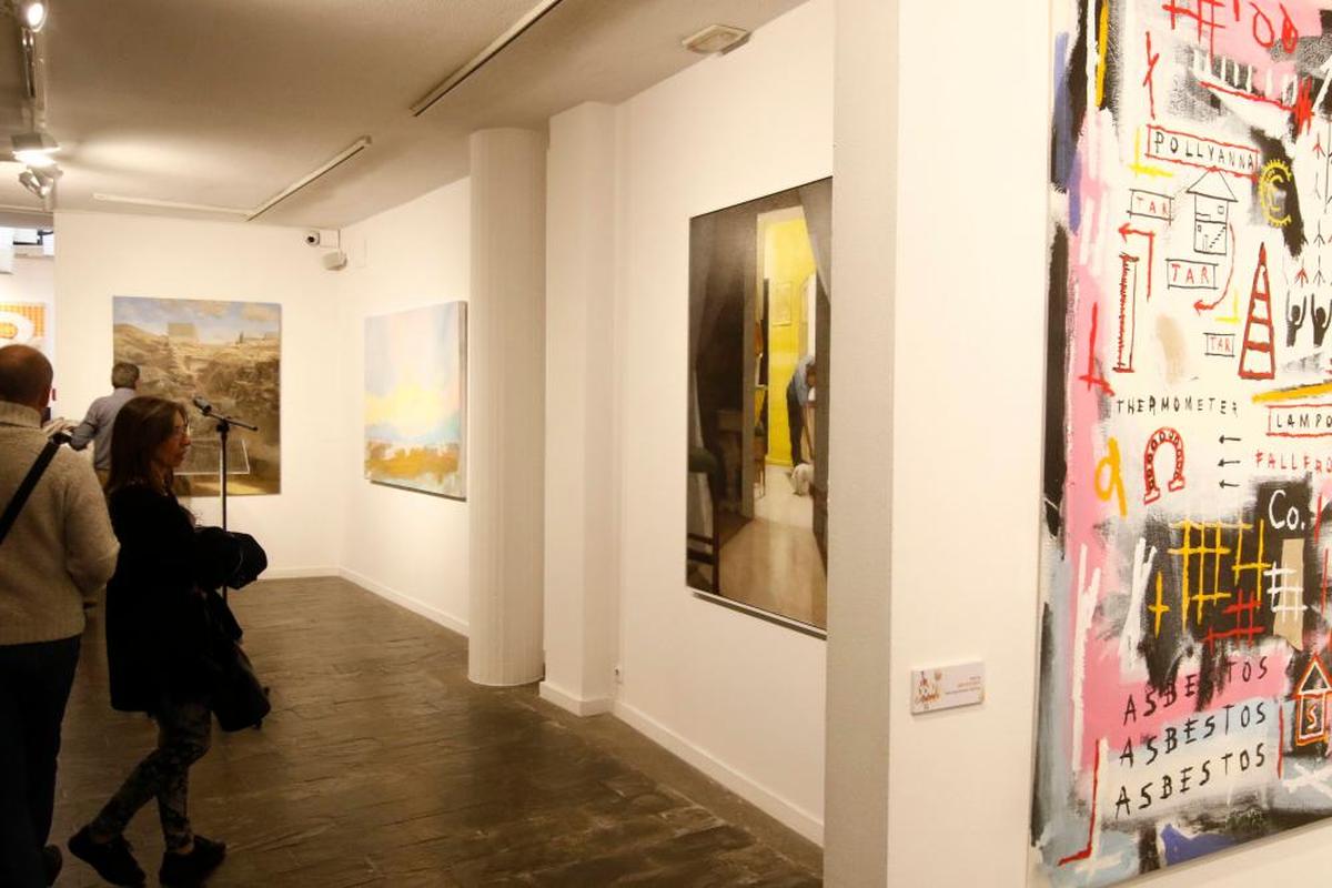Obras seleccionadas para la exposición de la anterior edición del Certamen Jóvenes Pintores, en 2019